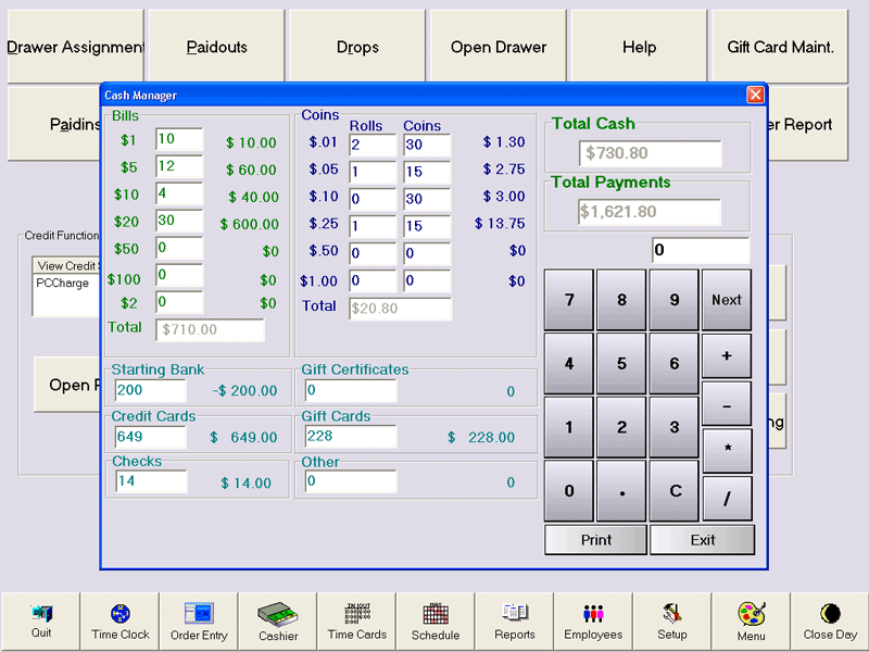 Basic Cash Code Pos Register Software Visualization